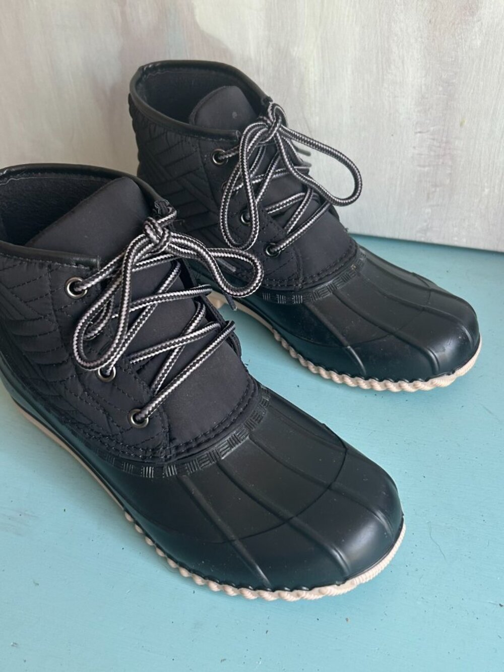 Magellan Outdoors Quilted Duck Boot Waterproof Rubber All Weather Size 6 - Picture 11 of 14